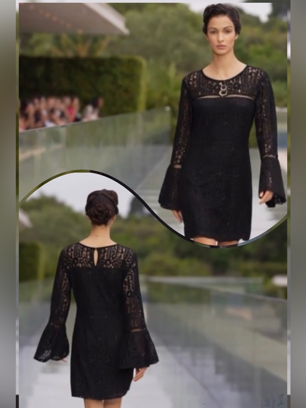 Xhilaration Black Lace Bell-Sleeve Dress🖤✨